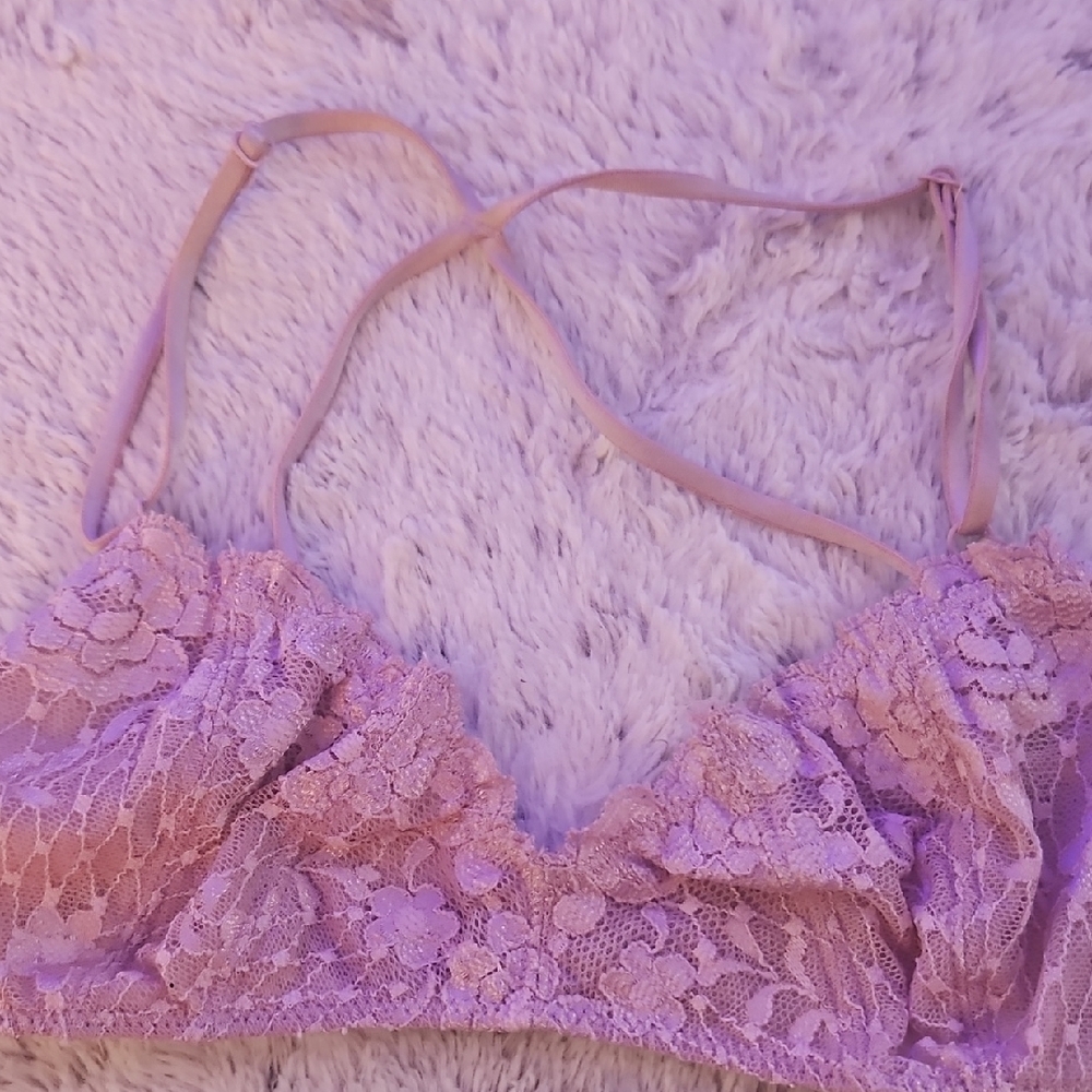 Free Peopkr Lace Bralette in Pink